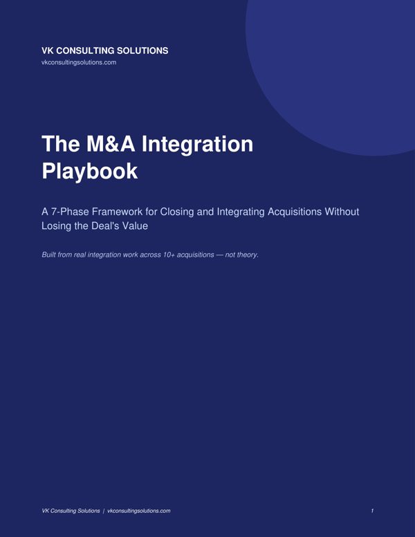 The M&A Integration Playbook guide cover